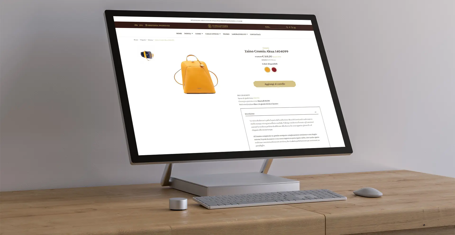 FP Pelletterie — E-commerce e Landing Page